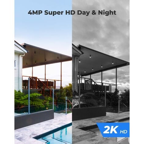 Reolink Telecamera Wi-Fi da Esterno Senza Fili Batteria, Argus PT 4 MP videocamere di sorveglianza con Pannello Solare, Cloud, 360° PTZ, Visione Notturna 2K, Rilevamento Uomo/Auto, 2 Vie Audio, Compat