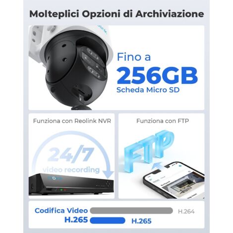 Telecamera Esterna Reolink 4K PTZ PoE - Doppio Obiettivo, Zoom 6X, Visione Notturna A Colori - Foto 9