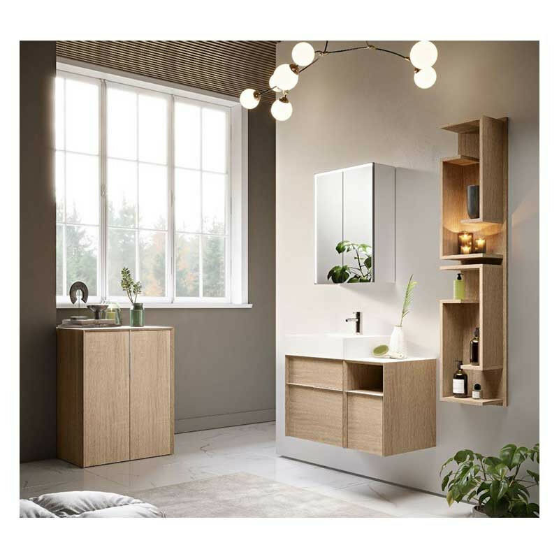 Armadietto da bagno pensile, con chiusura ammortizzata Soft-Close, 60 x 30  x 25 (altezza x larghezza x profondità), colore bianco opaco e bianco  lucido : : Casa e cucina