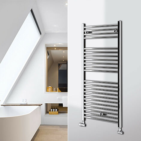 Termoarredo Scaldasalviette SAN REMO dritto - in Acciaio CROMO 803x550 mm - Interasse 500 mm