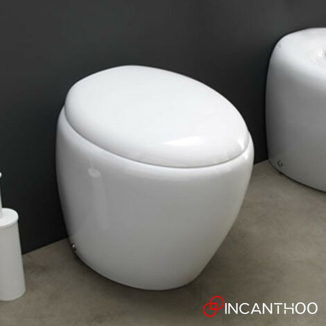 Vaso Wc a Terra Senza Coprivaso TOUCH Filo Muro Design Elegante
