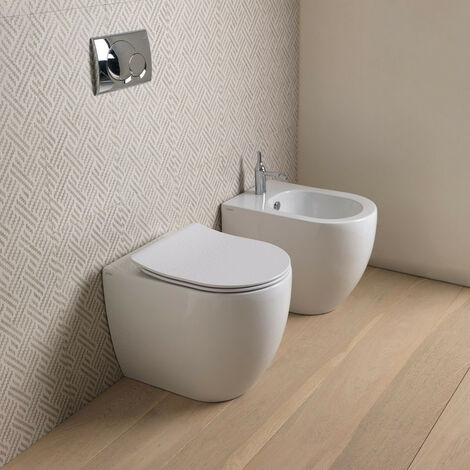 Bidet in Ceramica a Terra LIKE - Bianco Lucido - Design Moderno