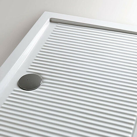 Pedana Per Doccia 54x54cm In Plastica E Gomma Antiscivolo Feridras Bianco 84414576 - 7