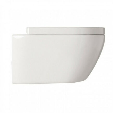 Sedile WC Roca Vittoria Plastica | Copriwater Rotondo Con Cerniere In Plastica, Bianco - 2