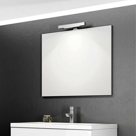 Specchio Bagno Con Luce LED 80x60 Cm – Heilmetz, Illuminazione 3000K, IP44, Installazione Orizzontale O Verticale