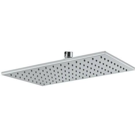 Soffione SUPERNOVA in Ottone Cromato Rettangolare 300x200 - Sistema Easy Clean Integrato (1/3)