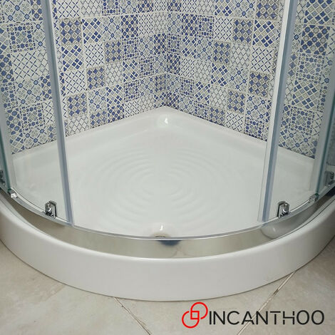 Piatto Doccia Semicircolare 90x90xh11 cm  Bianco in Ceramica