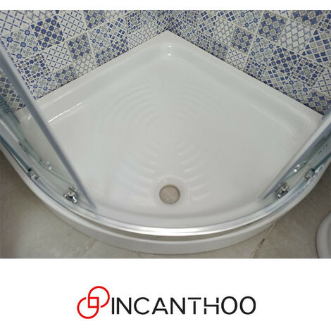 Piatto Doccia Semicircolare 90x90xh11 cm  Bianco in Ceramica