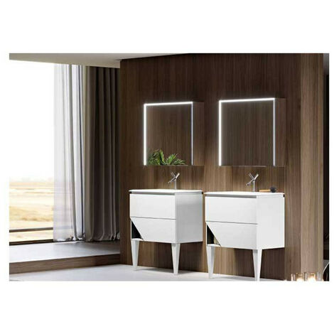 Mobile Sospeso 1973 - Dimensione 70 cm - Grafite - 2 Cassetti - Lavabo in Resina (1/5)