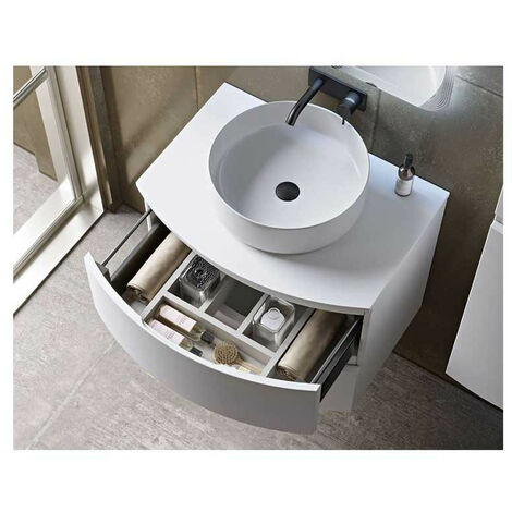 Amalfi mobile bagno a terra 60 lavabo in porcellana rovere eternity