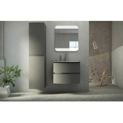 Amalfi mobile bagno a terra 60 lavabo in porcellana rovere eternity