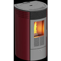 Stufa a Pellet FOCO Nero - Sfera Basic 10 - Classe Energetica A+ - Design Moderno - Ventilazione Frontale
