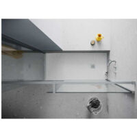 Piatto Doccia LINEAR 100x100xh2,5 cm in Marmo Resina - BIANCO - ARBI