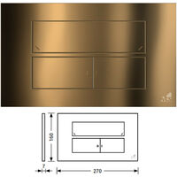Placca Di Comando Idea Blu TODINI - Azionamento Meccanico - Per Cassette Della Linea IDEA BLU Abs Alta Resistenza - Bronzo
