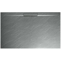 Piatto Doccia 90x120xh3 cm Quadrato Cemento - Composto di Resina e Minerali - Effetto Pietra H 3 cm