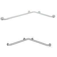 Corrimano Angolare a 90° - 100x100 cm - Ausilio Per Anziani o Diversamente Abili - Alluminio Rivestito Di Nylon