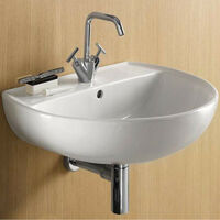 Lavabo 60x47.5xh17.5 cm COLIBRI POZZI GINORI-GEBERIT Sospeso - In Ceramica - Con Foro Troppopieno