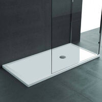 Piatto Doccia 80x110 cm NOVELLINI Rinforzato - Con Profili in Acciaio - Piletta di Scarico Inclusa
