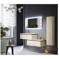 Cassettone Avril100 cm SospesoRovere Sbiancato 2 cassetti