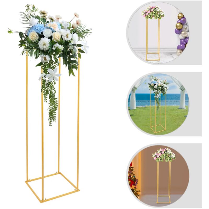 Lot De 10 Supports De Fleurs En Métal Doré Pour Mariage