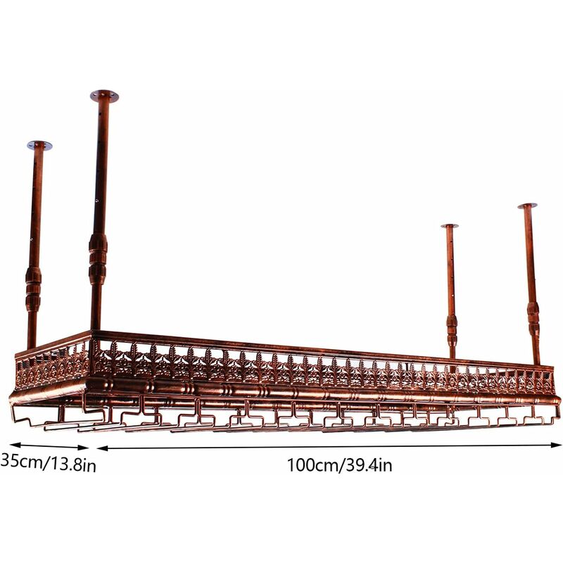 Casier À Vin,Étagère À Vin En Métal Avec Porte-Verre Porte-Bouteille De