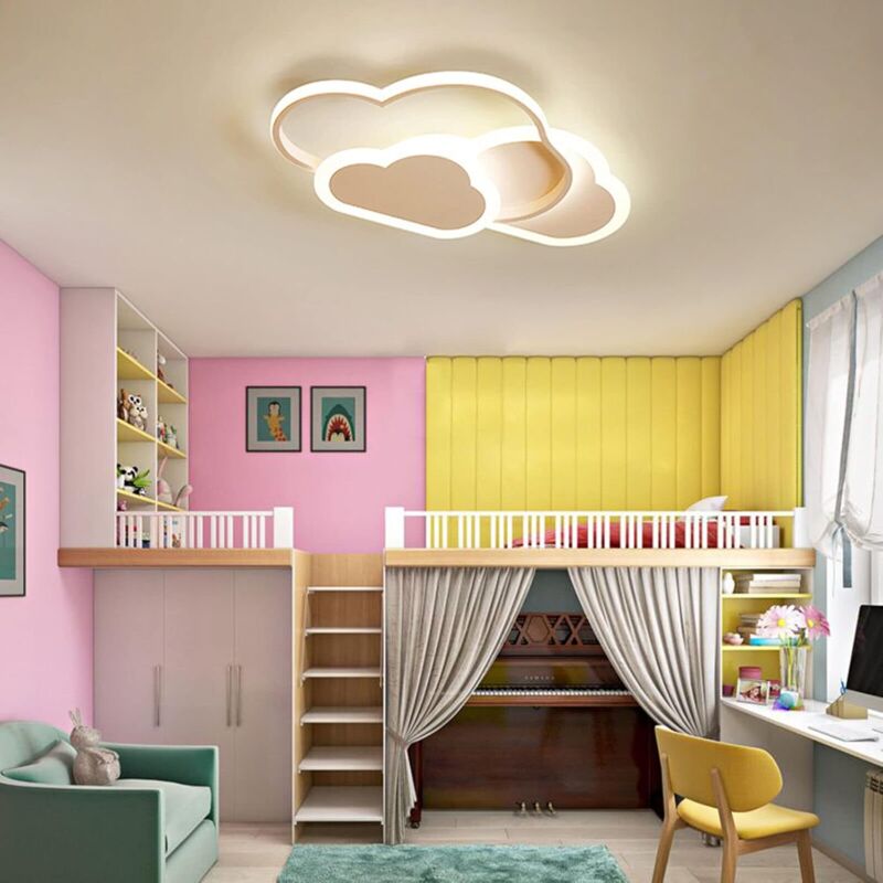 YYUTLUO Plafonnier LED En Bois, Nuages 57cm 50W=3500lm, Plafonnier Pour Chambre D'Enfant Intensité Variable 3000K-6000K, Abat-Jour En Acrylique Léger En Forme De Cœur, Plafonnier Enfant Rond Moderne YYUTLUO Plafonnier LED En Bois, Nuages 57cm 50W=3500lm, Plafonnier Pour Chambre D'Enfant Intensité Variable 3000K-6000K, Abat-Jour En Acrylique Léger En Forme De Cœur, Plafonnier Enfant Rond Moderne
