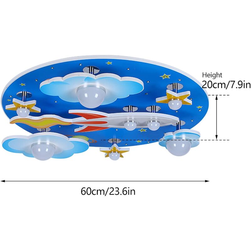 Astronaute Enfants Plafonnier Encastré Pour Chambre Moderne Dimmable LED Plafonnier Lustre Dessin Animé Fusée Lune Vaisseau Spatial Planète Luminaire Pour Enfants Garçon Chambre Salle De Lecture Joue
