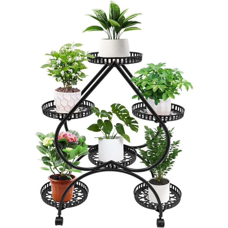 IWOWHERO 5 Pièces Pics Décoratifs Pour Pots De Fleurs - Métal Forgé 28cm - Décoration Jardin