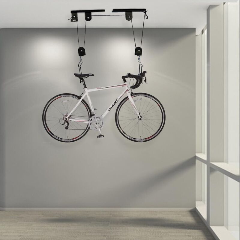 Fahrradlift Plus Support De Plafond Pour Vélo électrique – Idéal Pour Les Coffres De Toit, Kayaks – Ascenseur De Vélo Jusqu'à 57 Kg – Efficace Et Sûr Pour Plus D'ordre Dans Le