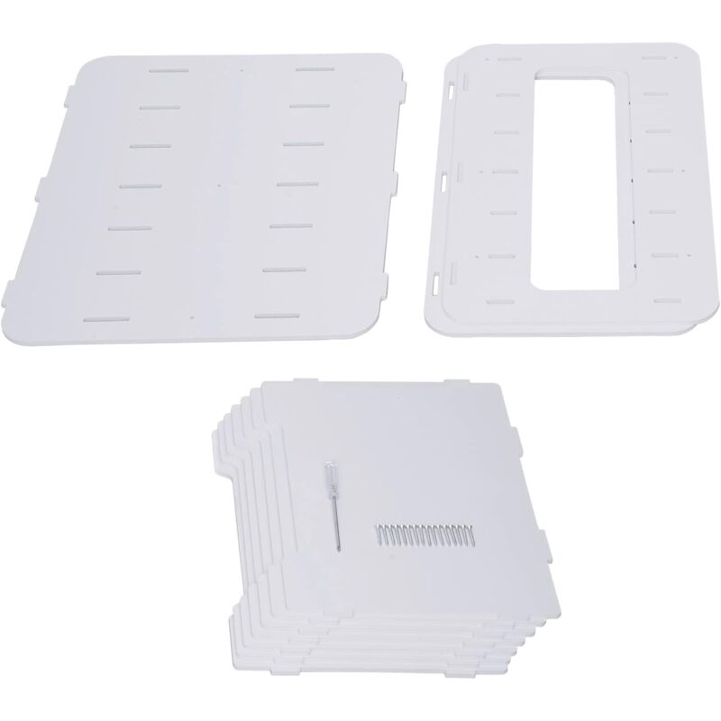 Organiseur De Bureau 7 Niveaux En Bois Blanc – Range Documents A4, Papiers – Gain De Place – Design Ventilé