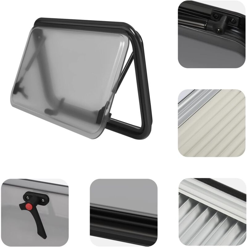 Fenêtre Caravane 600x450mm Avec Moustiquaire - Noire Ou Blanche