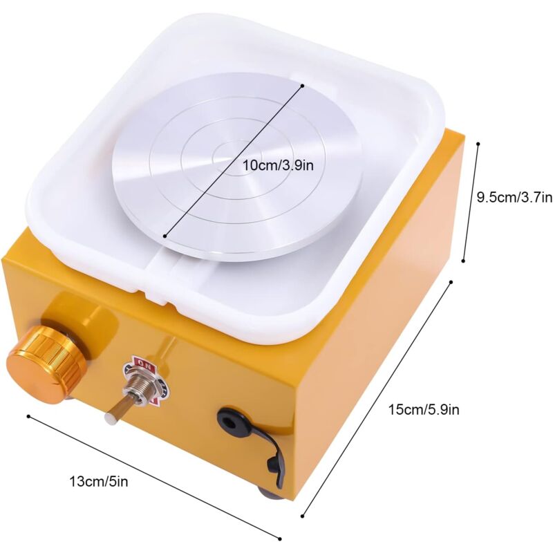 Tour De Potier électrique Mini – Roue De Poterie Vitesse Réglable 0-2000 Tr/min, Avec Bassin Et Outils, Pour Enfants Et Adultes
