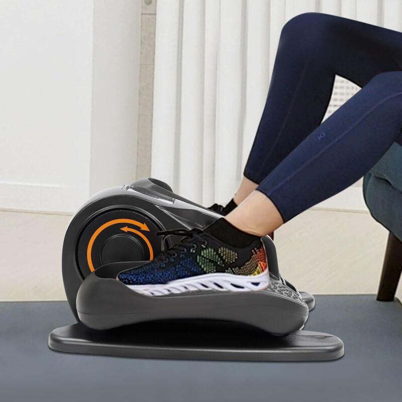 Appareil Elliptique YAMO Pour Bureau – Vélo électrique Silencieux Avec Télécommande, écran LED, 12 Vitesses – Idéal Seniors Et Adultes