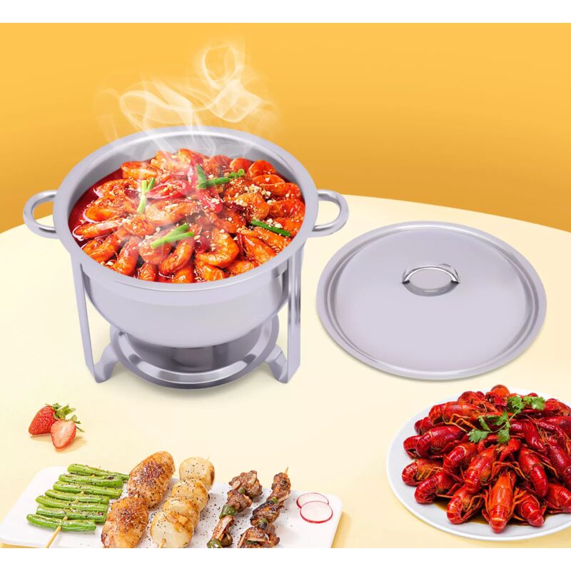 Chauffe-plat Métal Argenté Avec Réchaud Articulé – Occasion