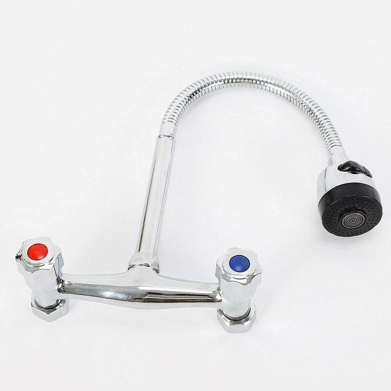 Robinet D’eau Froide Simple Pour Lavabo – Poignée Type Queue Ou Fleur – Filetage G1/2 – Installation Facile – En ABS