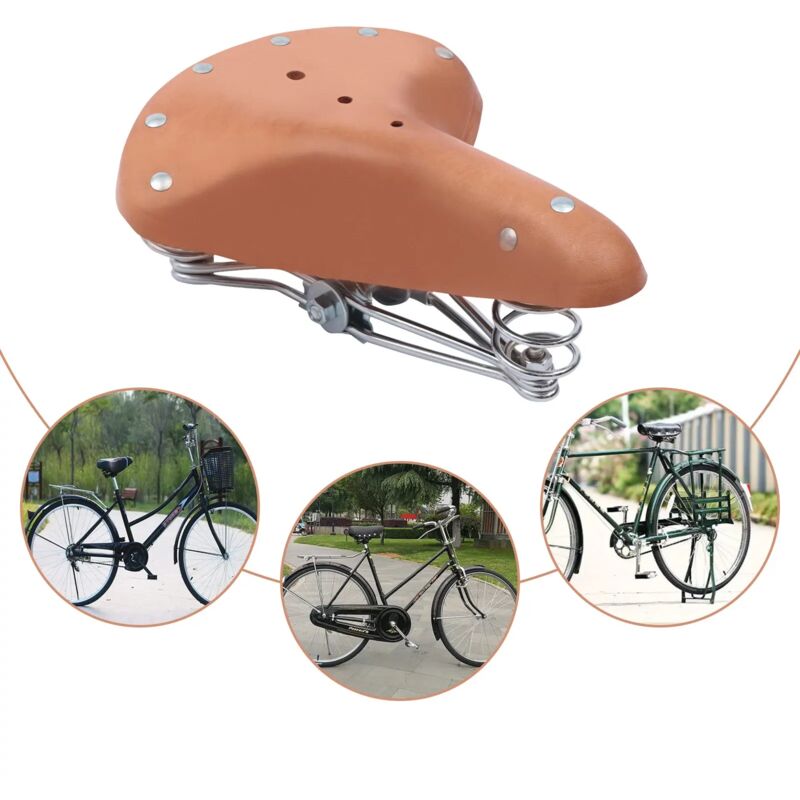 Confort Selle de Vélo Style Rétro Rivet Cyclisme Route Siège