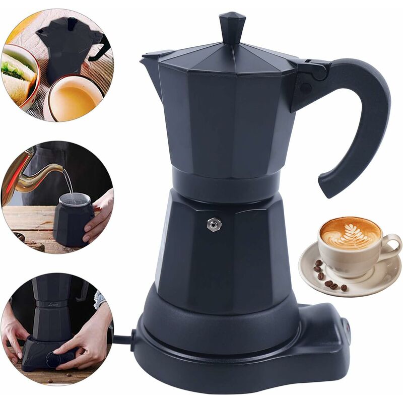 HOME SOLAZZIA Cafetière Italienne induction 300ml 6 Tasses en acier