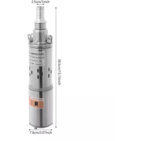 Pompe Submersible Solaire Treeisland 12V 180W - Acier Inox - Puits Profond, Irrigation - 20m Max