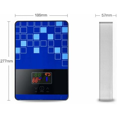 Chauffe-eau électrique instantané ménage thermostatique rapide sur eau chauffer bain rapide chauffage petit bain avec douche kit 6500W 220V bleu