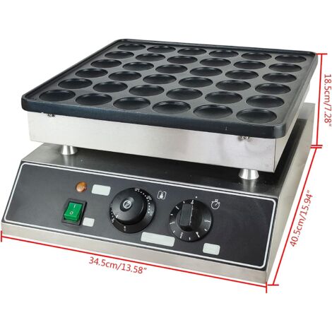 Cloer 6625 Pancakes Maker, Mini Pancakes, voor 4 kleine pannenkoeken van elk 11 cm , 1200 W, anti-aanbaklaag, incl. pannenkoekenspatel, zwart