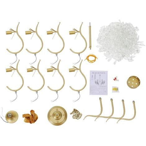 Lustre En Cristal Moderne Plafonnier En Verre De Murano Spoutnik Design À Hauteur Réglable Pour Salle À Manger, Salon Du 355,51 € | DHgate