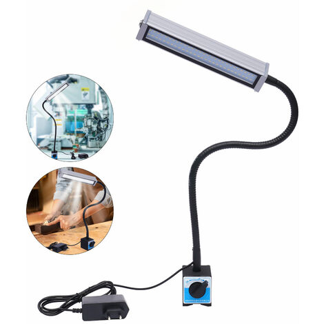 Lampe de travail - LED - 7W - Flexible - Base magnétique - Lumière