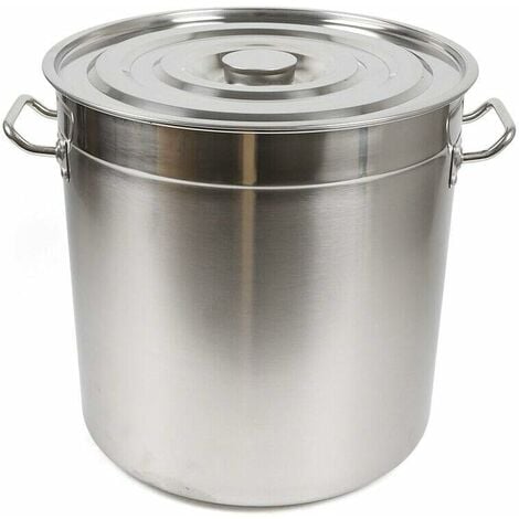 Marmite de cuisine en acier inoxydable marmite ragoûts pot avec couvercle 35 litres