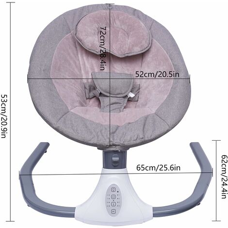 Berceau électrique Pour Bébé - 4 Vitesses De Balancement, 12 Berceuses, Bluetooth, Moustiquaire Et Housse Lavable - Jusqu’à 18 Kg (0-18 Mois) - 2