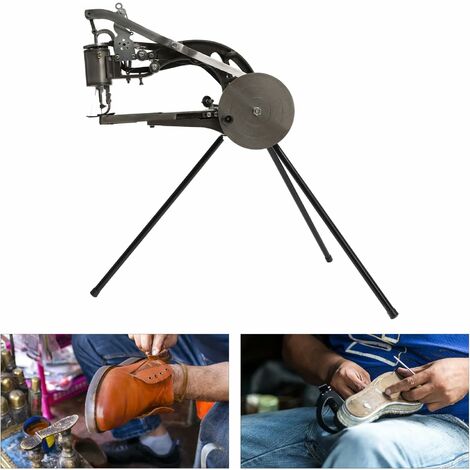 Machines à Coudre Cuir Manuel Avec Aiguilles Cordonnier Direction Réglable à 360° Réglage Tension Fil Coton Et Longueur Points Réparation Manuelle Chaussures Lourdes Pour Cordonniers