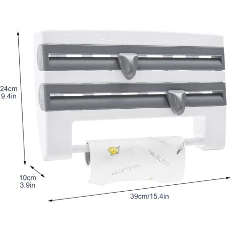 IDesign - Porte-rouleau De Cuisine Mural Avec Bras Oscillant - Acier Brossé Argenté - Fixation Facile, 30,5 Cm - Pour Papier Essuie-tout