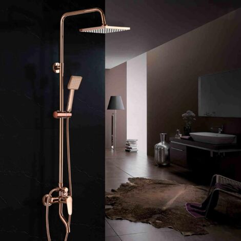 De Luxe 8"En Acier Inoxydable Pluie Douche Ensemble Robinet Une Poign