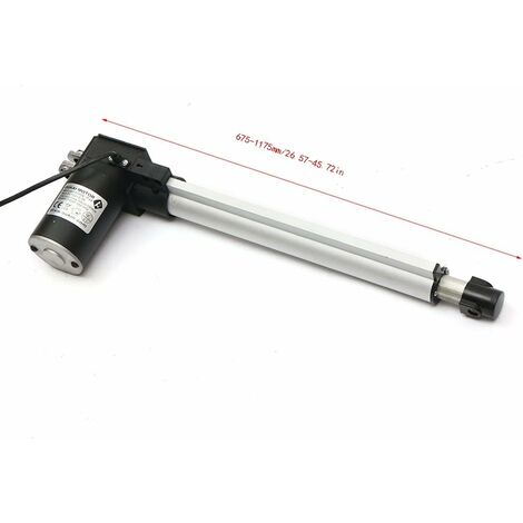 Moteur Linéaire Électrique 6000N 230mm - DC 24V, Adaptateur Inclus - Silencieux (≤50dB) Pour Tables TV, Lits Médicaux, Portes