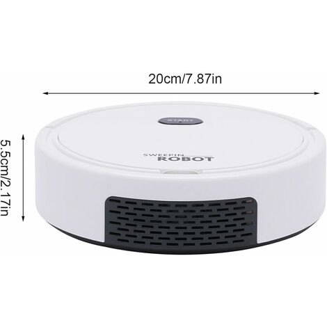 Robot Aspirateur Blanc Robot Balai Station Aspiration Fonction Essuyage Aspirateur Robot Changement Direction Automatique Aspiration 3 en 1 Autonomie