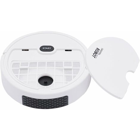 Robot Aspirateur Blanc Robot Balai Station Aspiration Fonction Essuyage Aspirateur Robot Changement Direction Automatique Aspiration 3 en 1 Autonomie